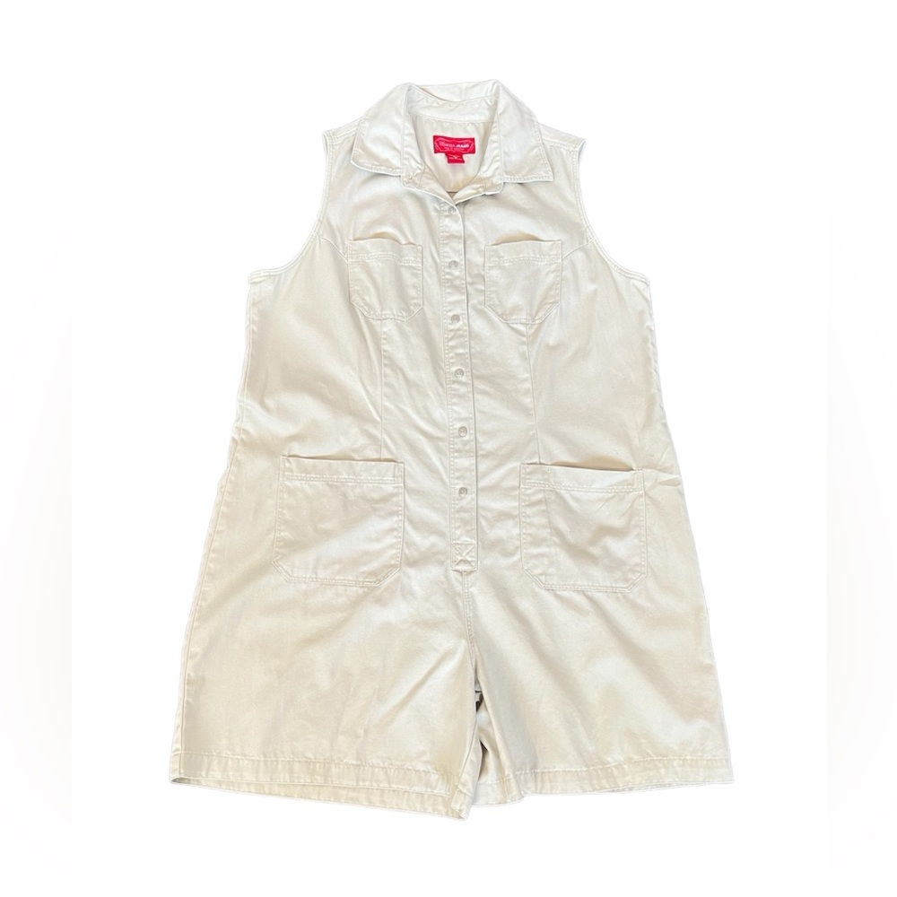 Venezia Jeans Short Romper Beige 100% Cotton size 12/14